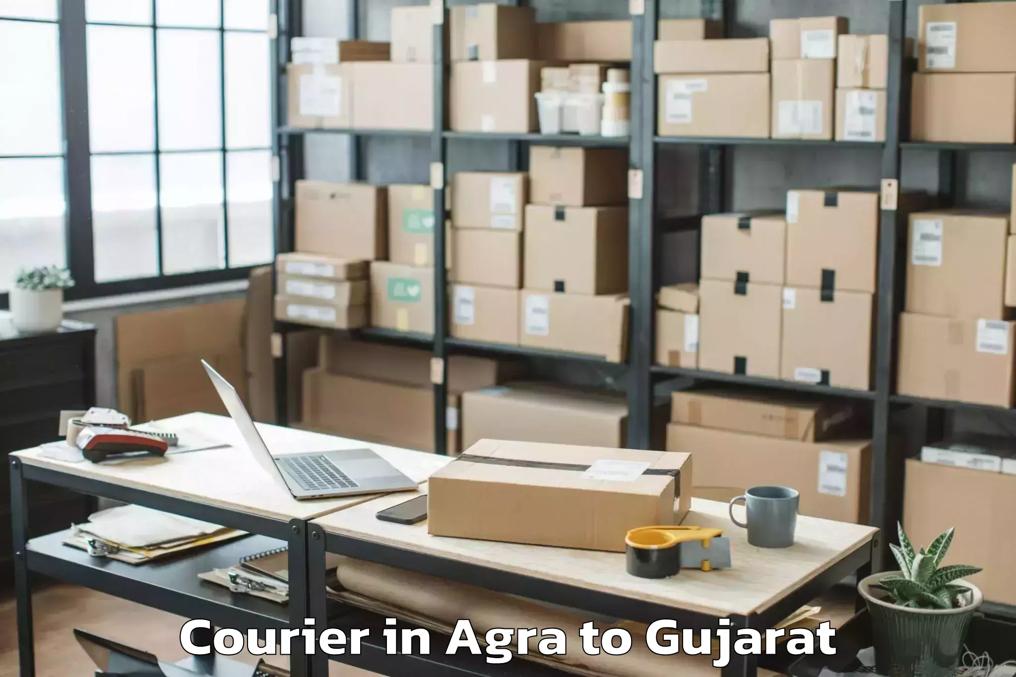 Trusted Agra to Visavadar Courier